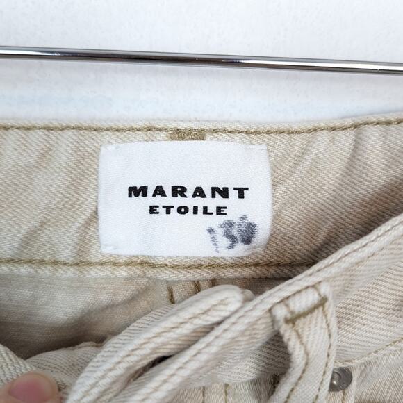 NWT Isabel Marant Etoile Ecru Vendelia Straight Jeans Size 32 00 - Picture 6 of 10